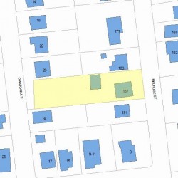 187 Melrose St, Newton, MA 02466 plot plan