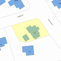 105 Waltham St, Newton, MA 02465 plot plan