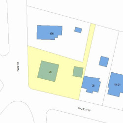 35 Church St, Newton, MA 02458 plot plan