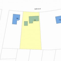 186 Waban Ave, Newton, MA 02468 plot plan