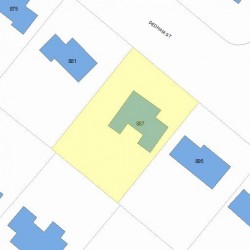 887 Dedham St, Newton, MA 02459 plot plan