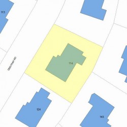 114 Deborah Rd, Newton, MA 02459 plot plan