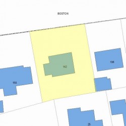 142 Beacon St, Newton, MA 02459 plot plan