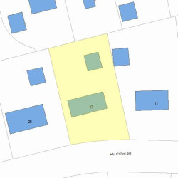 17 Halcyon Rd, Newton, MA 02459 plot plan