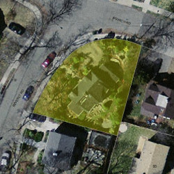 4 Beverly Rd, Newton, MA 02461 aerial view