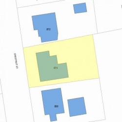 874 Chestnut St, Newton, MA 02468 plot plan