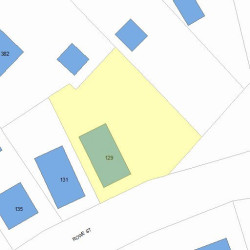 129 Rowe St, Newton, MA 02466 plot plan