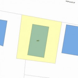 449 Highland St, Newton, MA 02460 plot plan