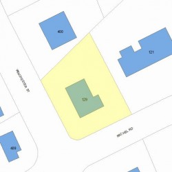 129 Rachel Rd, Newton, MA 02459 plot plan