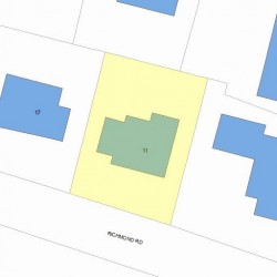 11 Richmond Rd, Newton, MA 02458 plot plan