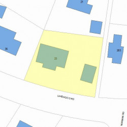 23 Lakewood Rd, Newton, MA 02461 plot plan