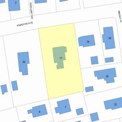 40 Highland Ave, Newton, MA 02460 plot plan