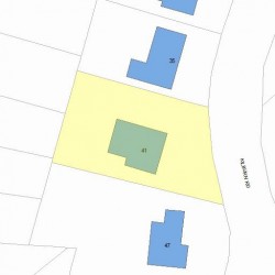 41 Kilburn Rd, Newton, MA 02465 plot plan