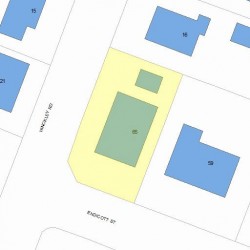 65 Endicott St, Newton, MA 02461 plot plan