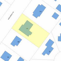 118 Windermere Rd, Newton, MA 02466 plot plan