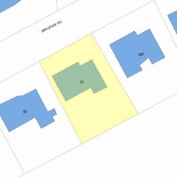 99 Brandeis Rd, Newton, MA 02459 plot plan