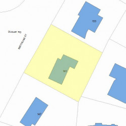 141 Brookline St, Newton, MA 02467 plot plan