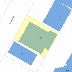 112 Needham St, Newton, MA 02464 plot plan