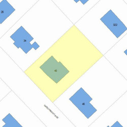 40 Larchmont Ave, Newton, MA 02468 plot plan