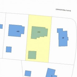 412 Commonwealth Ave, Newton, MA 02459 plot plan