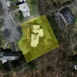 48 Palmer Rd, Newton, MA 02468 aerial view