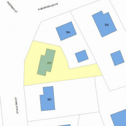 376 Lexington St, Newton, MA 02466 plot plan