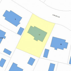 11 Angier Cir, Newton, MA 02466 plot plan