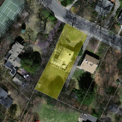 41 Woodland Rd, Newton, MA 02466 aerial view