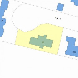 16 Alba Cir, Newton, MA 02458 plot plan