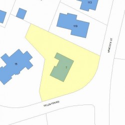 7 Williston Rd, Newton, MA 02466 plot plan