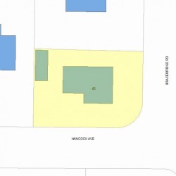 43 Bracebridge Rd, Newton, MA 02459 plot plan