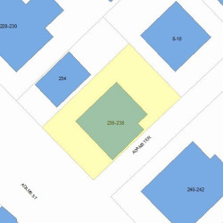 236 Adams St, Newton, MA 02460 plot plan