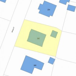 242 Park St, Newton, MA 02458 plot plan