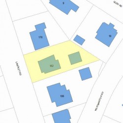 182 Langley Rd, Newton, MA 02459 plot plan