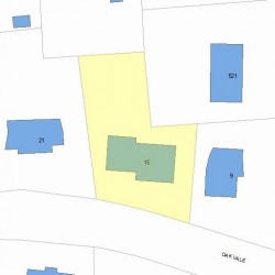 15 Oakvale Rd, Newton, MA 02468 plot plan