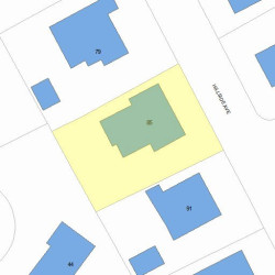 85 Hillside Ave, Newton, MA 02465 plot plan