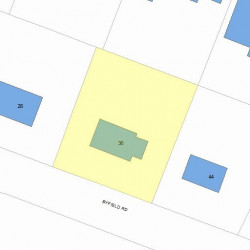 36 Byfield Rd, Newton, MA 02468 plot plan