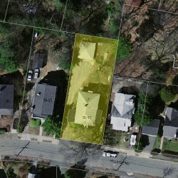 17 Hillside Rd, Newton, MA 02461 aerial view