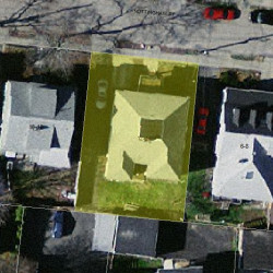 14 Nottingham St, Newton, MA 02459 aerial view