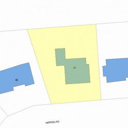 41 Warren Rd, Newton, MA 02468 plot plan