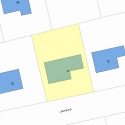 26 Larkin Rd, Newton, MA 02465 plot plan