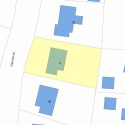 91 Garland Rd, Newton, MA 02459 plot plan