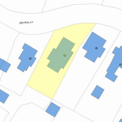 52 Central St, Newton, MA 02466 plot plan