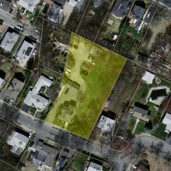 34 Whitlowe Rd, Newton, MA 02465 aerial view