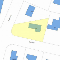 129 Cabot St, Newton, MA 02458 plot plan