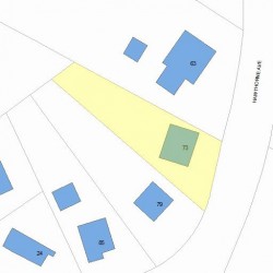 73 Hawthorne Ave, Newton, MA 02466 plot plan