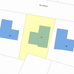 42 Maynard St, Newton, MA 02465 plot plan