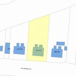 307 California St, Newton, MA 02458 plot plan