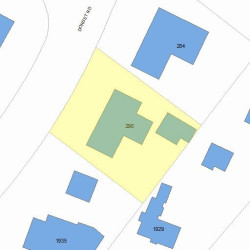 290 Dorset Rd, Newton, MA 02468 plot plan