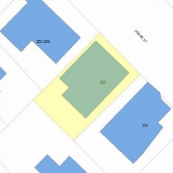 233 Adams St, Newton, MA 02460 plot plan